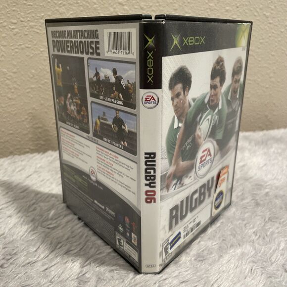 Rugby 06 (Microsoft Xbox, 2006) Disc and Blockbuster Case Stickers EA Sports - Picture 12 of 16